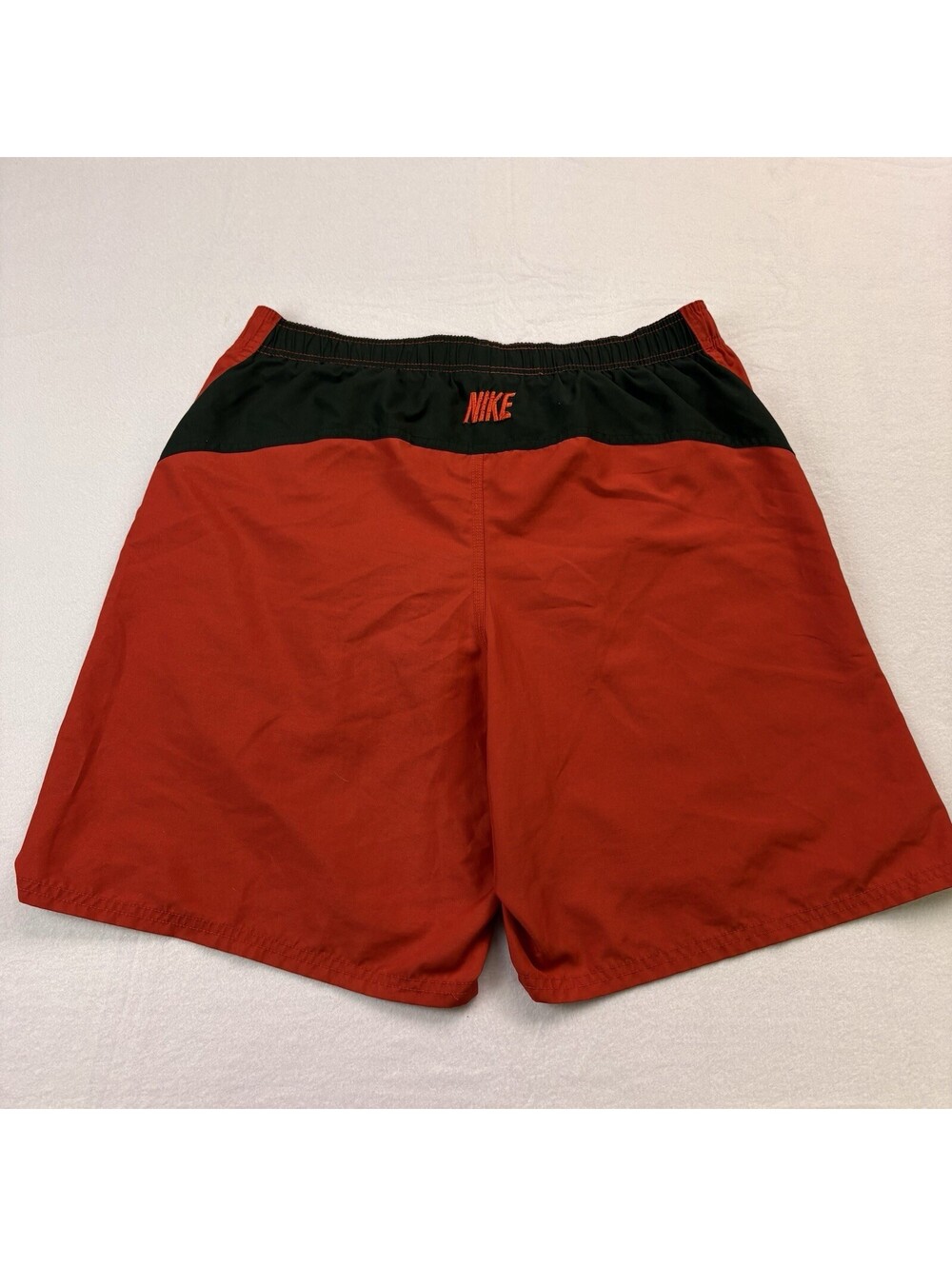 Vintage Y2K Nike Swim Suit Board Shorts Size Large Red